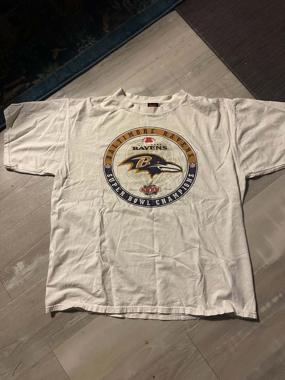 Nike Baltimore Ravens Super Bowl XXXV Champions T-Shirt Size XL